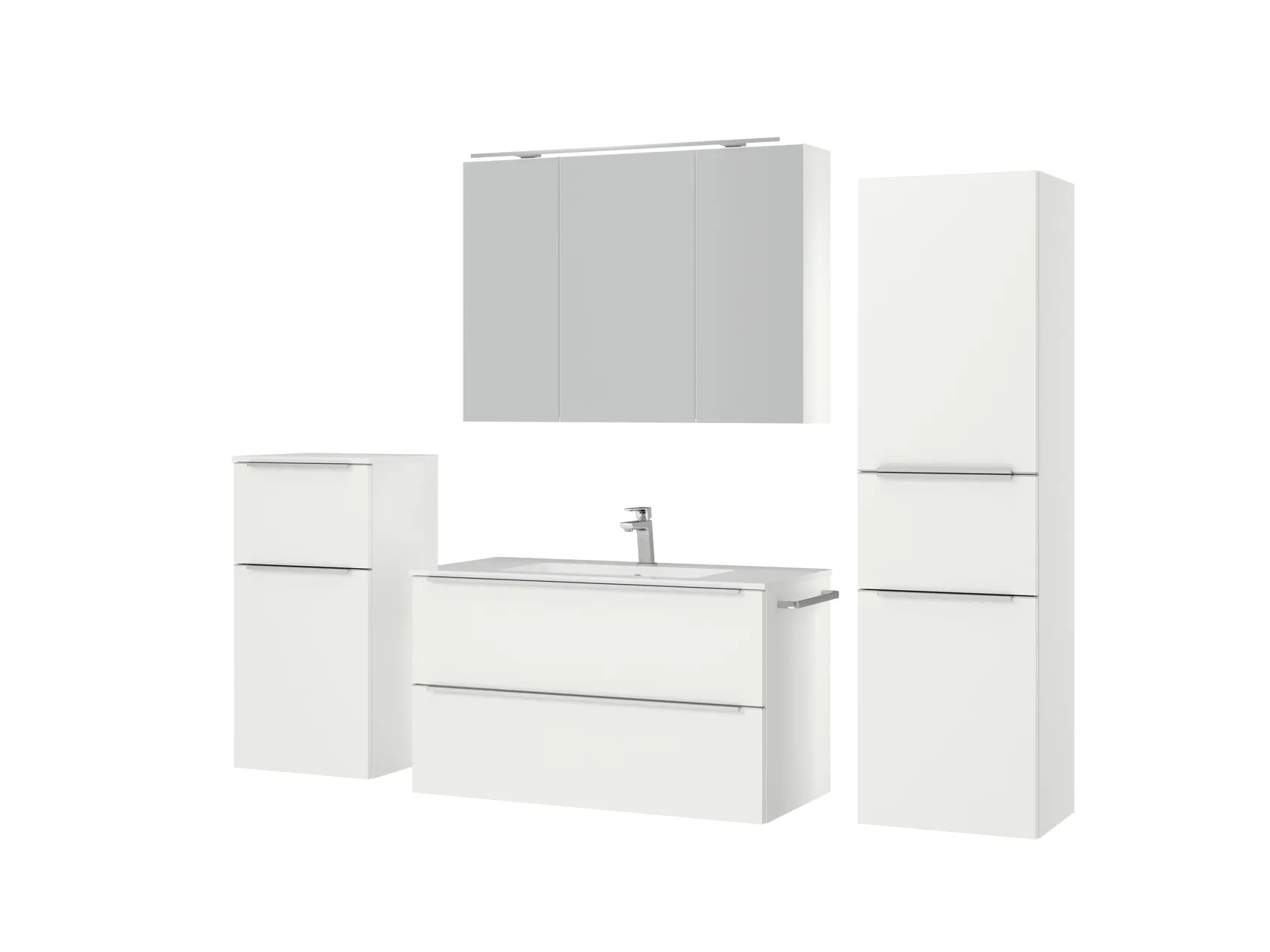 Atlas Ensemble sous vasque avec miroir et colonnes 5