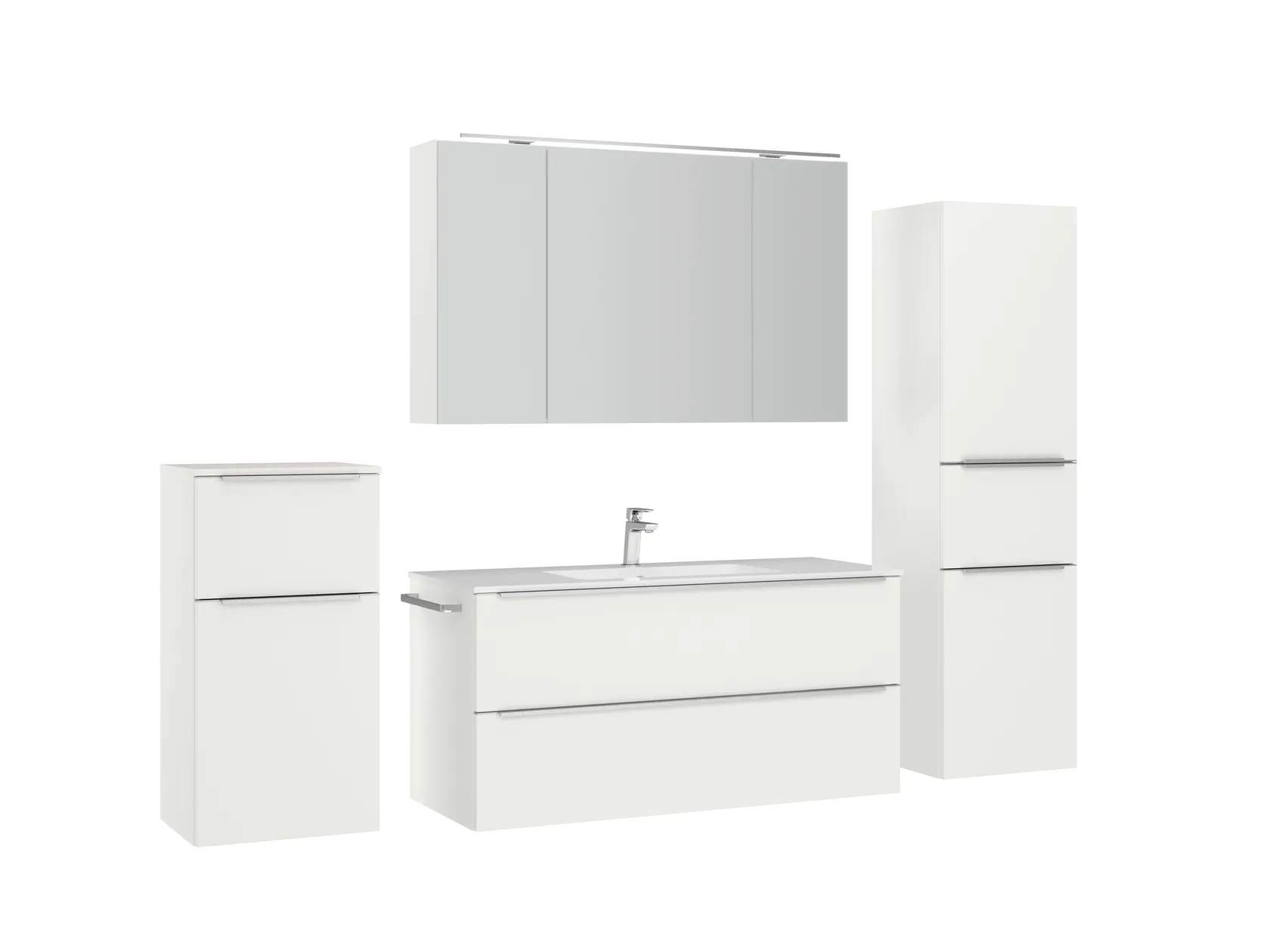 Atlas Ensemble sous vasque avec miroir et colonnes 3