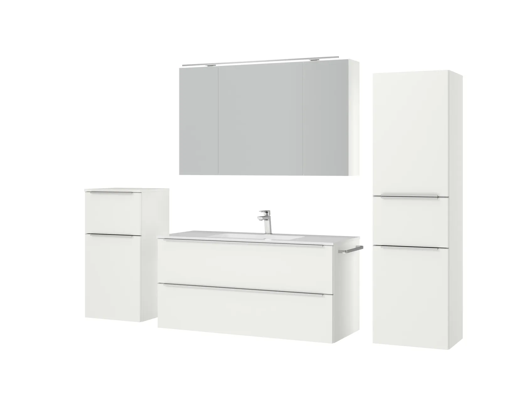 Atlas Ensemble sous vasque avec miroir et colonnes 5