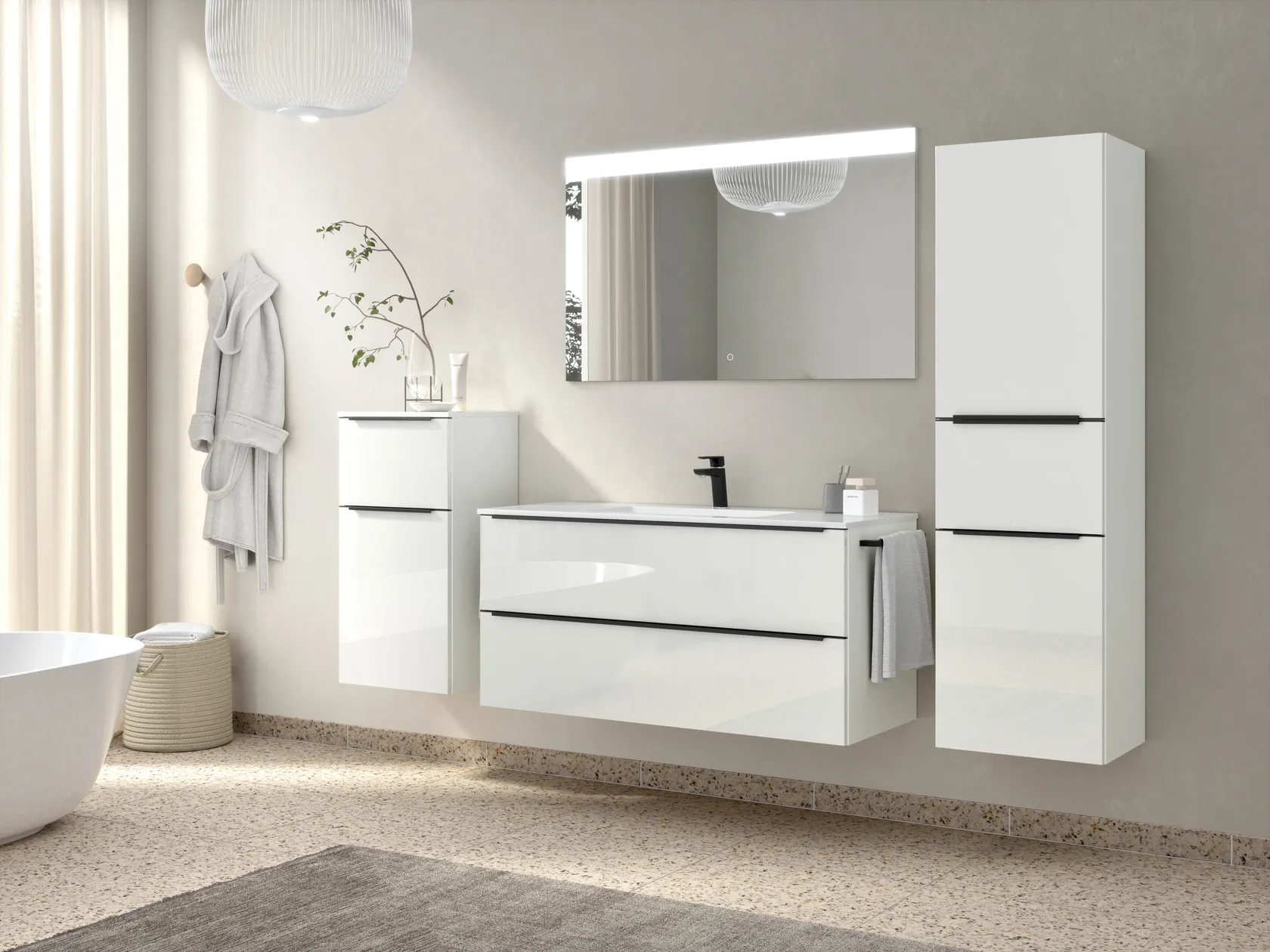 Atlas Ensemble sous vasque avec miroir 6