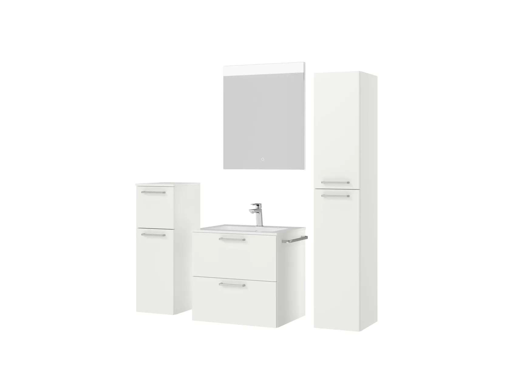 Atlas Ensemble sous vasque avec miroir et colonnes 5