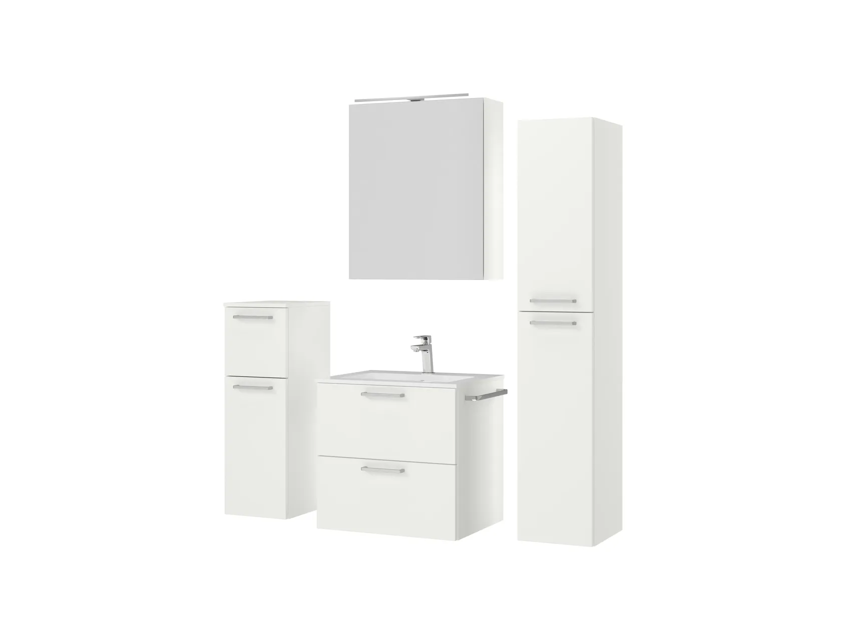 Atlas Ensemble sous vasque avec miroir et colonnes 5