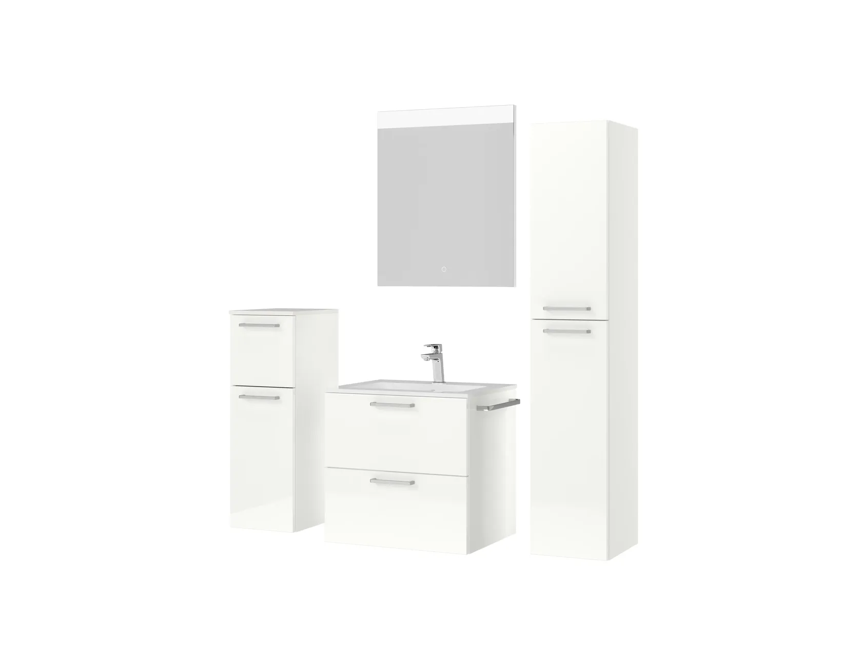 Atlas Ensemble sous vasque avec miroir et colonnes 5