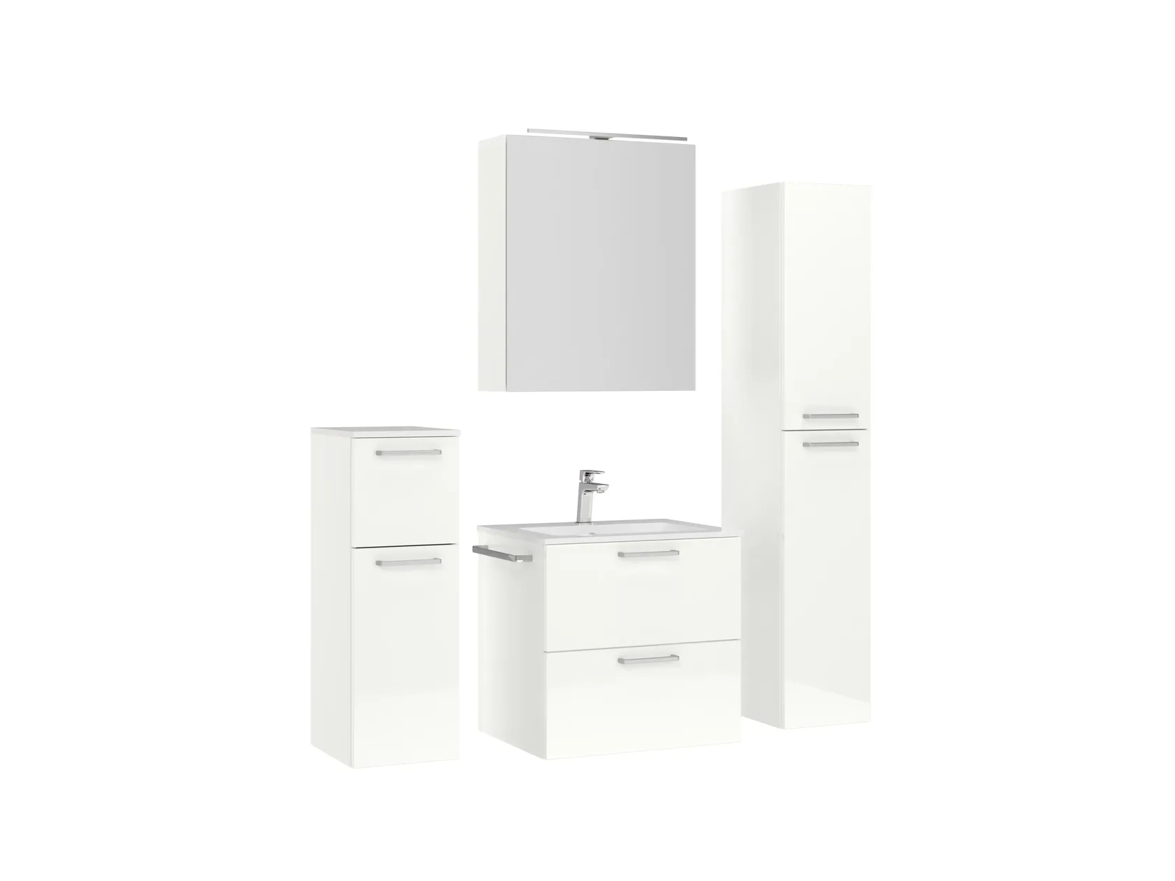 Atlas Ensemble sous vasque avec miroir et colonnes 3