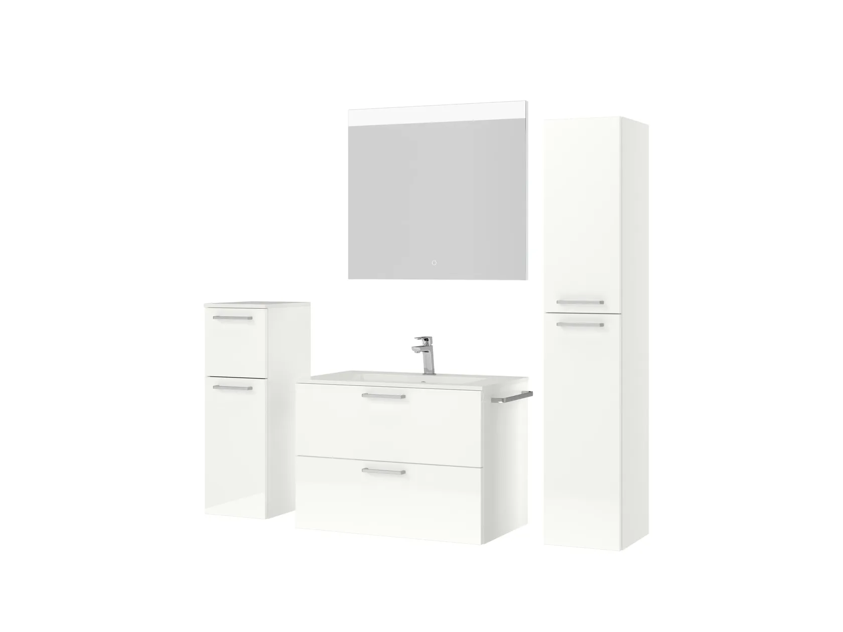 Atlas Ensemble sous vasque avec miroir et colonnes 5