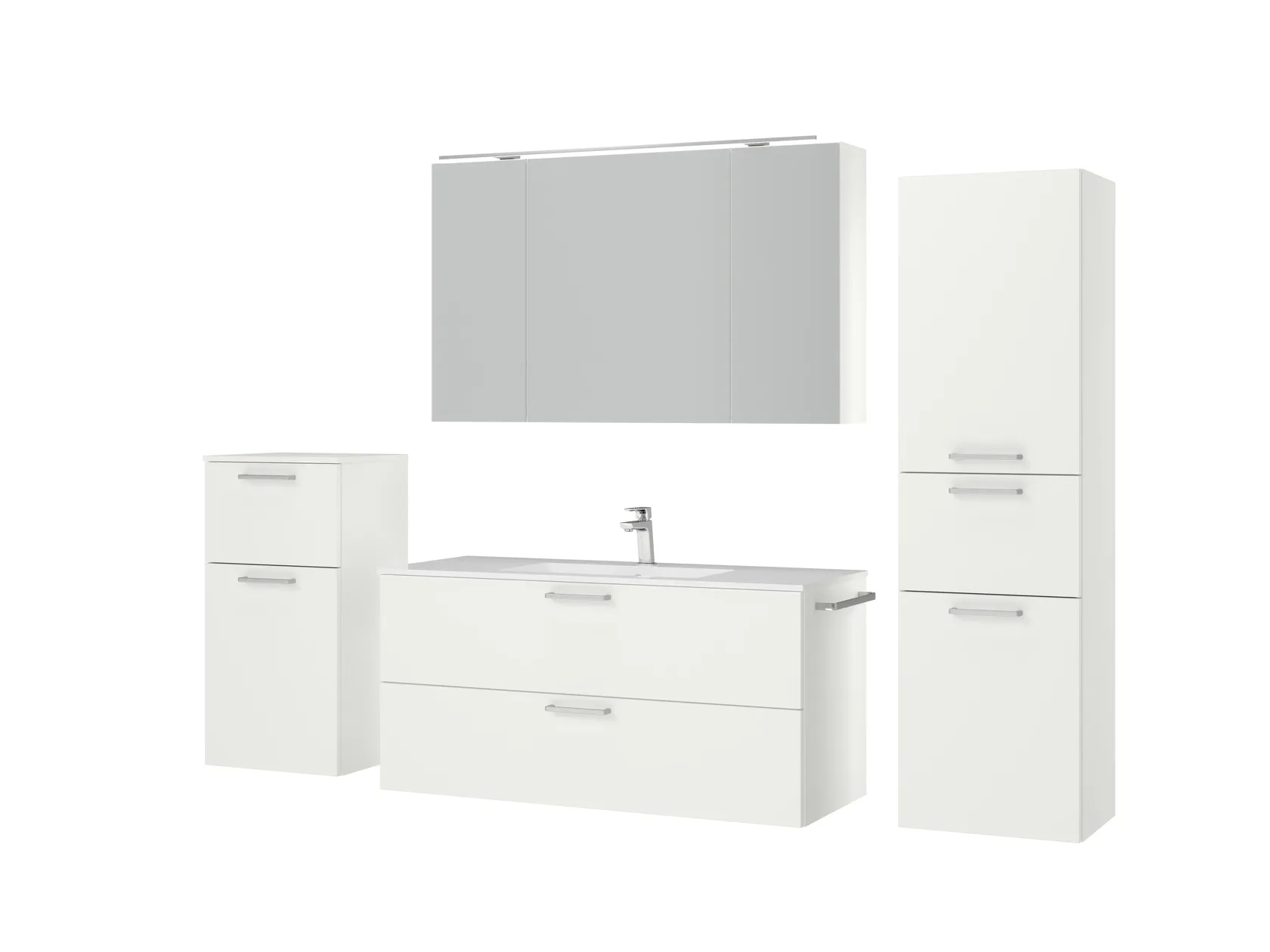 Atlas Ensemble sous vasque avec miroir et colonnes 5