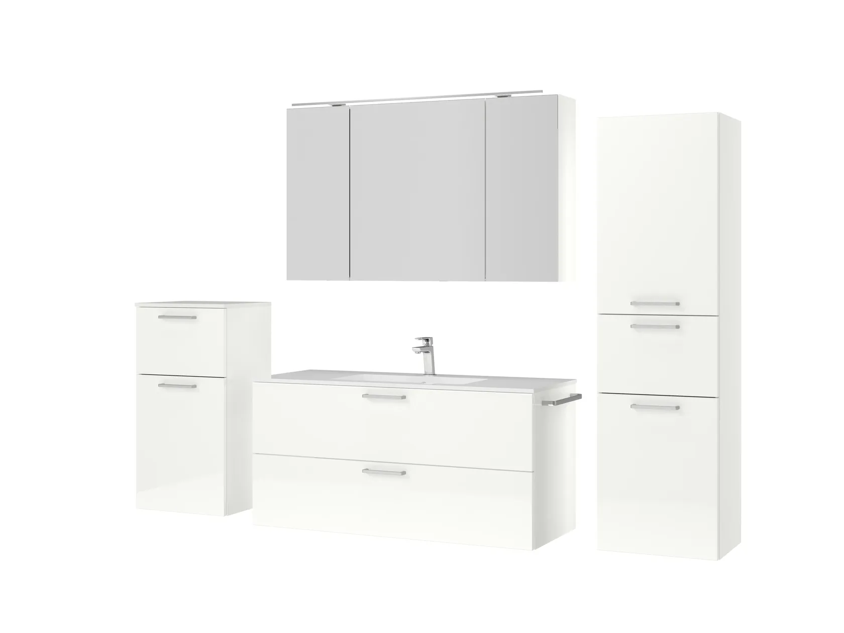 Atlas Ensemble sous vasque avec miroir et colonnes 5