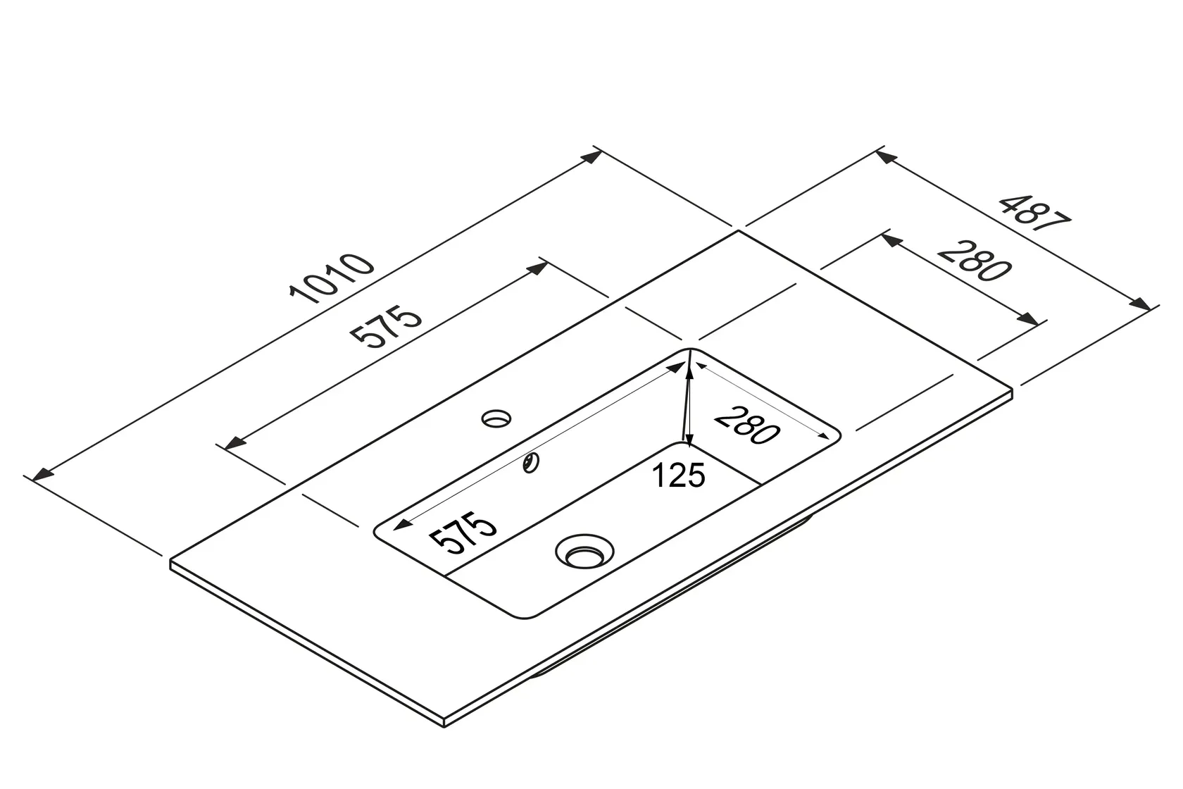 Atlas Ensemble sous vasque avec miroir et colonnes 10