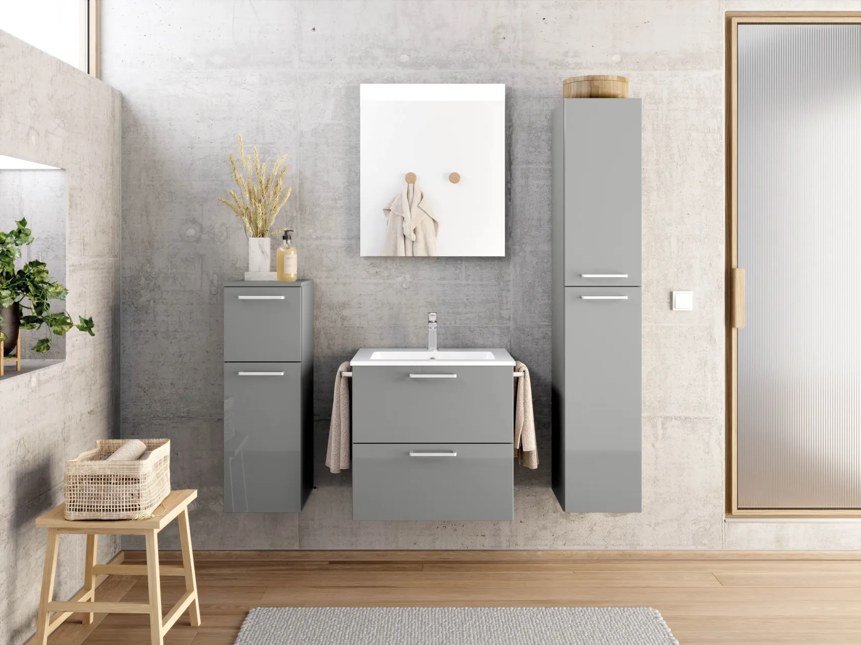 Atlas Ensemble sous vasque avec miroir 3