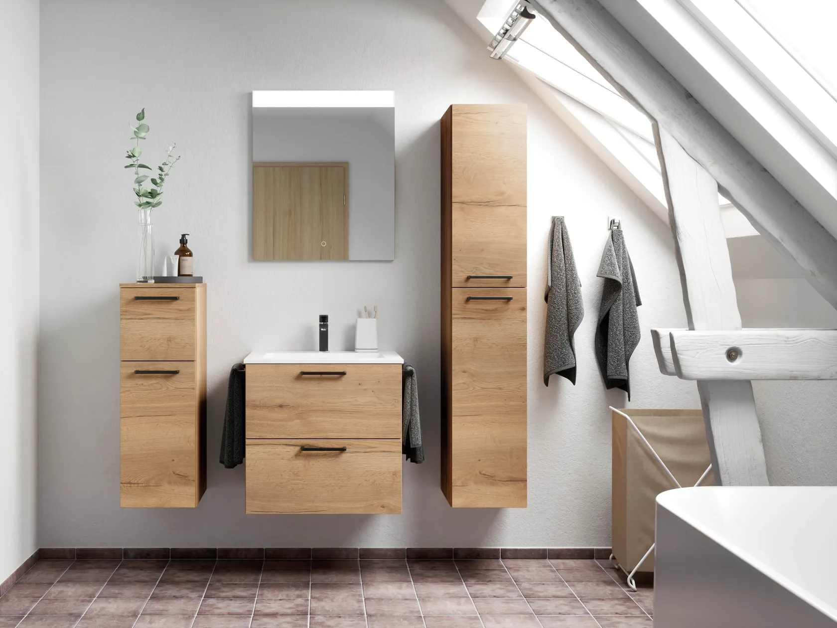 Atlas Ensemble sous vasque avec miroir 2