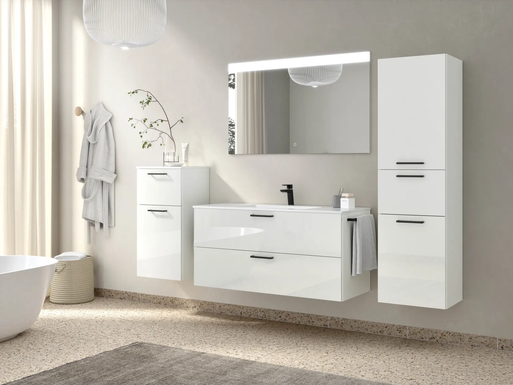 Atlas Ensemble sous vasque avec miroir 2