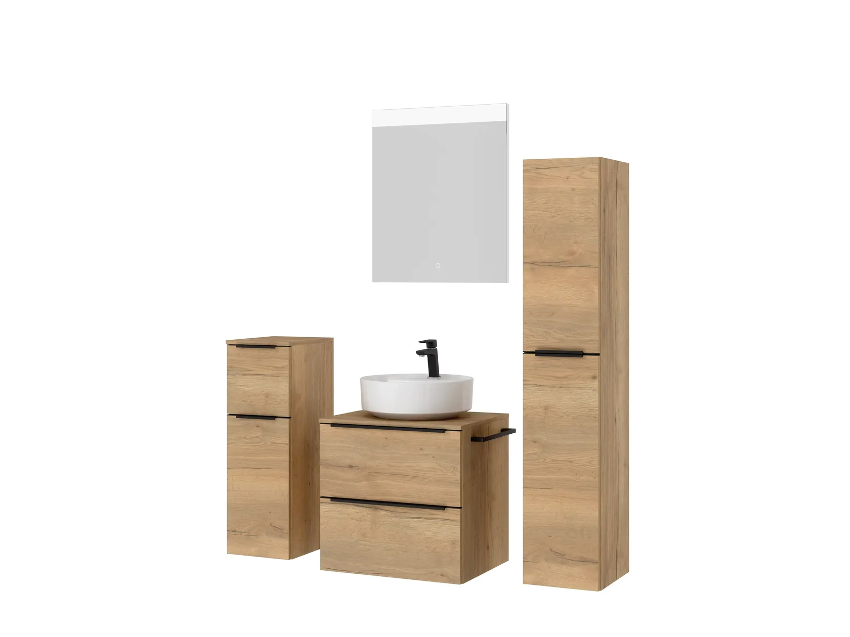 Atlas Ensemble sous vasque avec miroir et colonnes 5