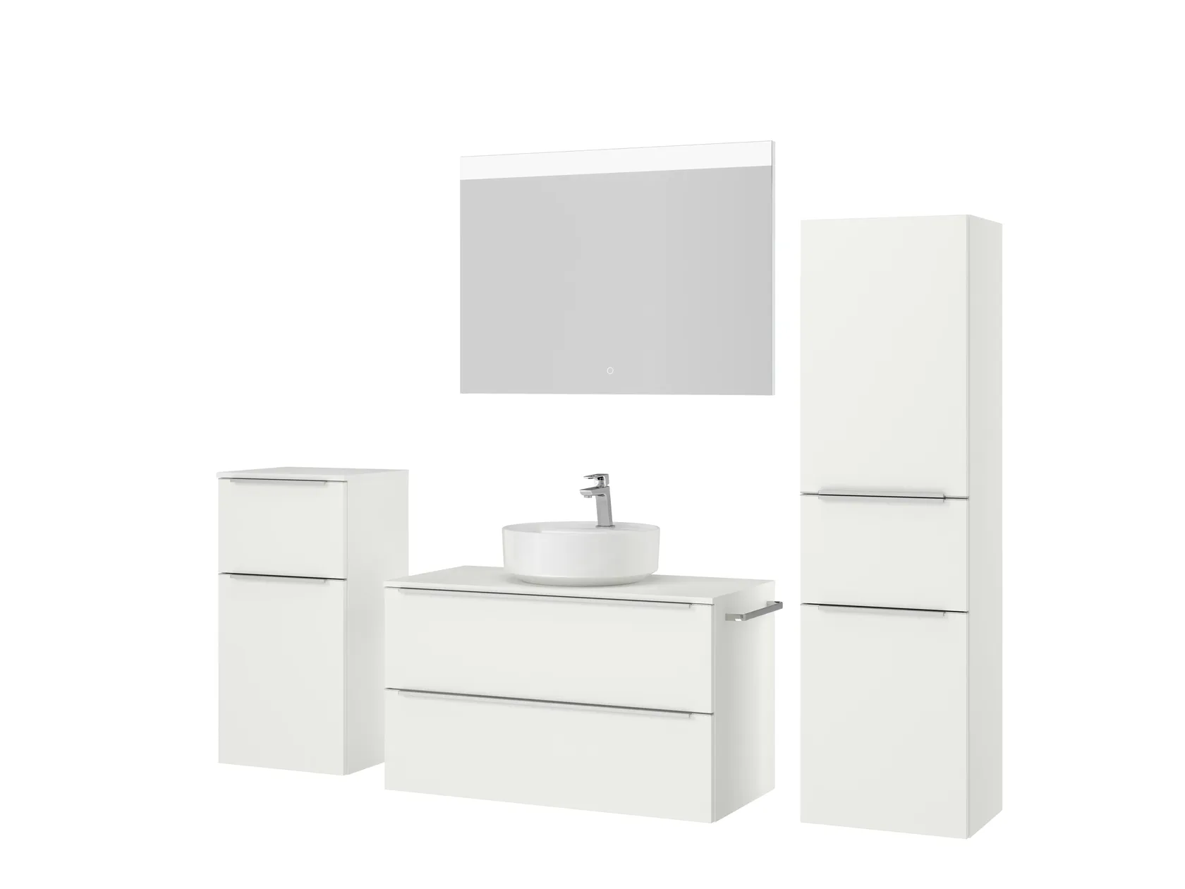 Atlas Ensemble sous vasque avec miroir et colonnes 5