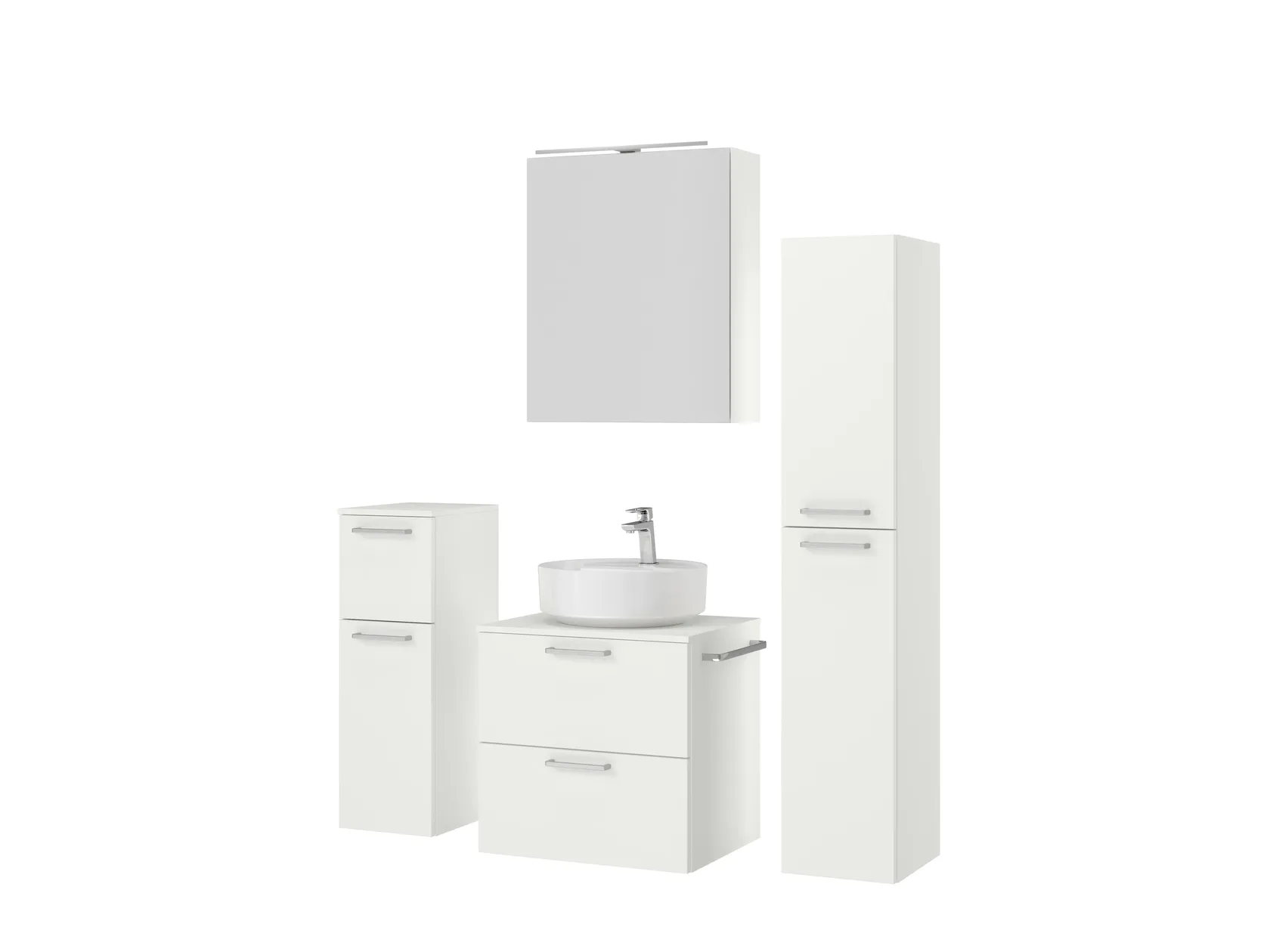 Atlas Ensemble sous vasque avec miroir et colonnes 5