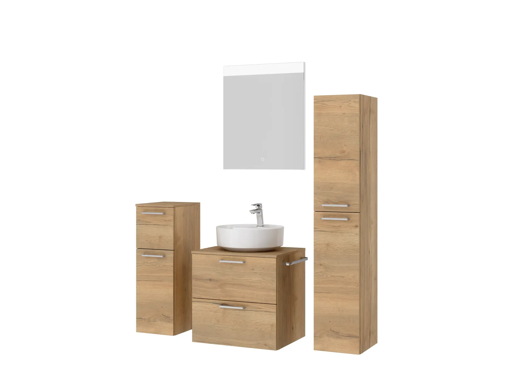 Atlas Ensemble sous vasque avec miroir et colonnes 5