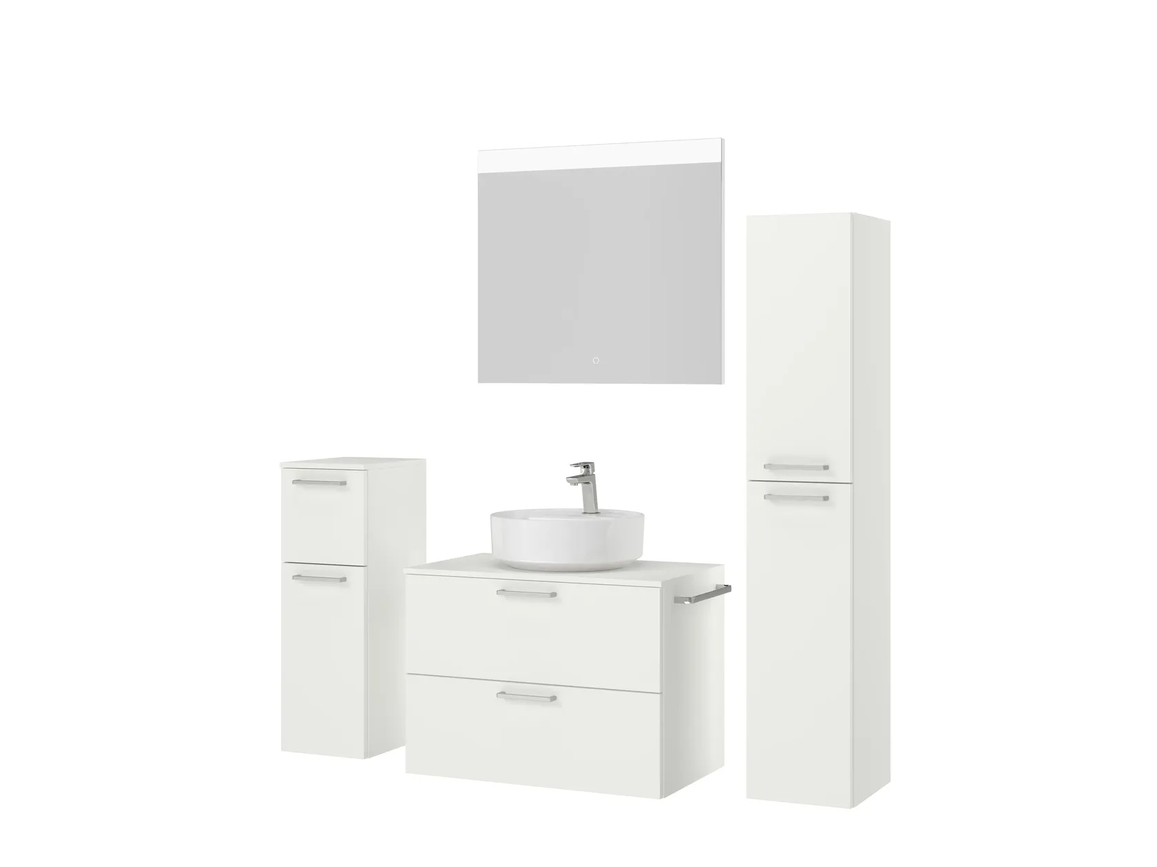 Atlas Ensemble sous vasque avec miroir et colonnes 5