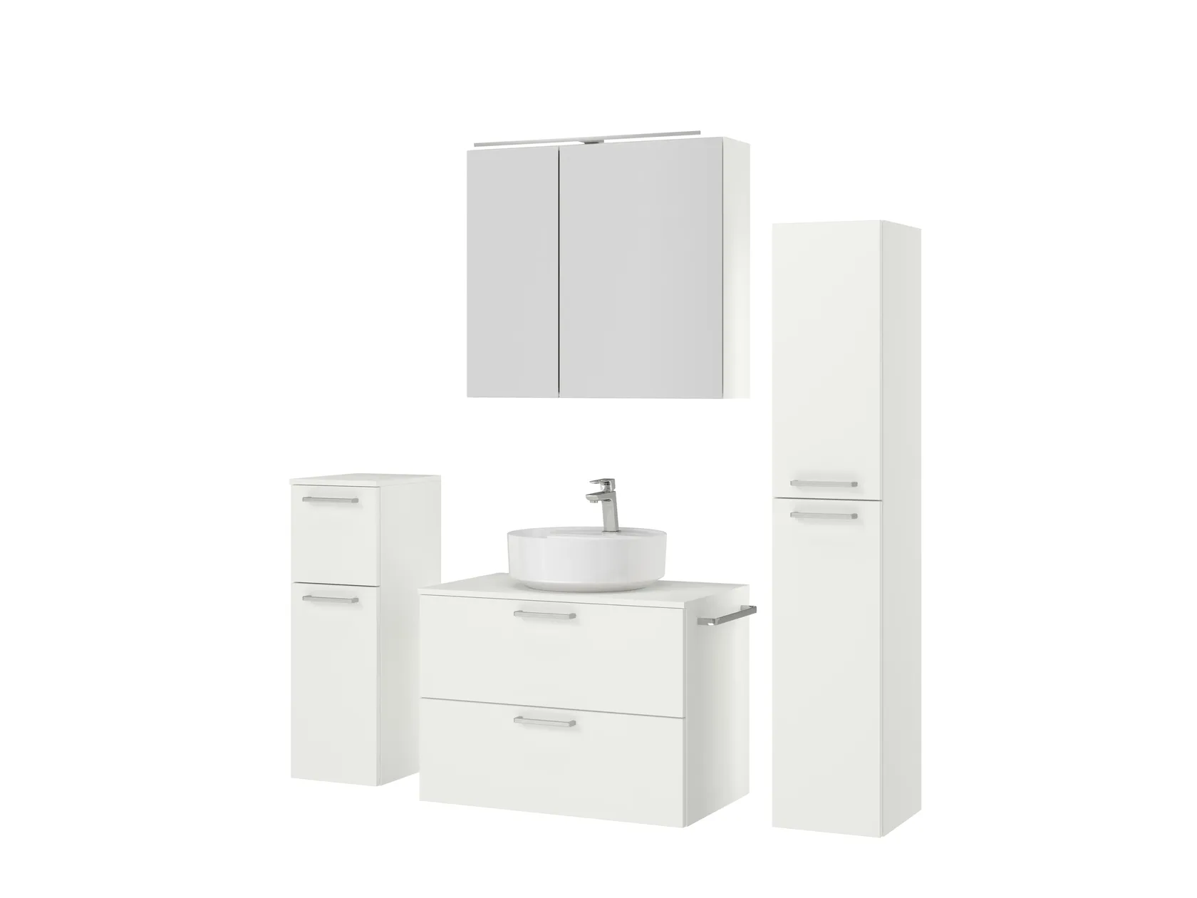 Atlas Ensemble sous vasque avec miroir et colonnes 5