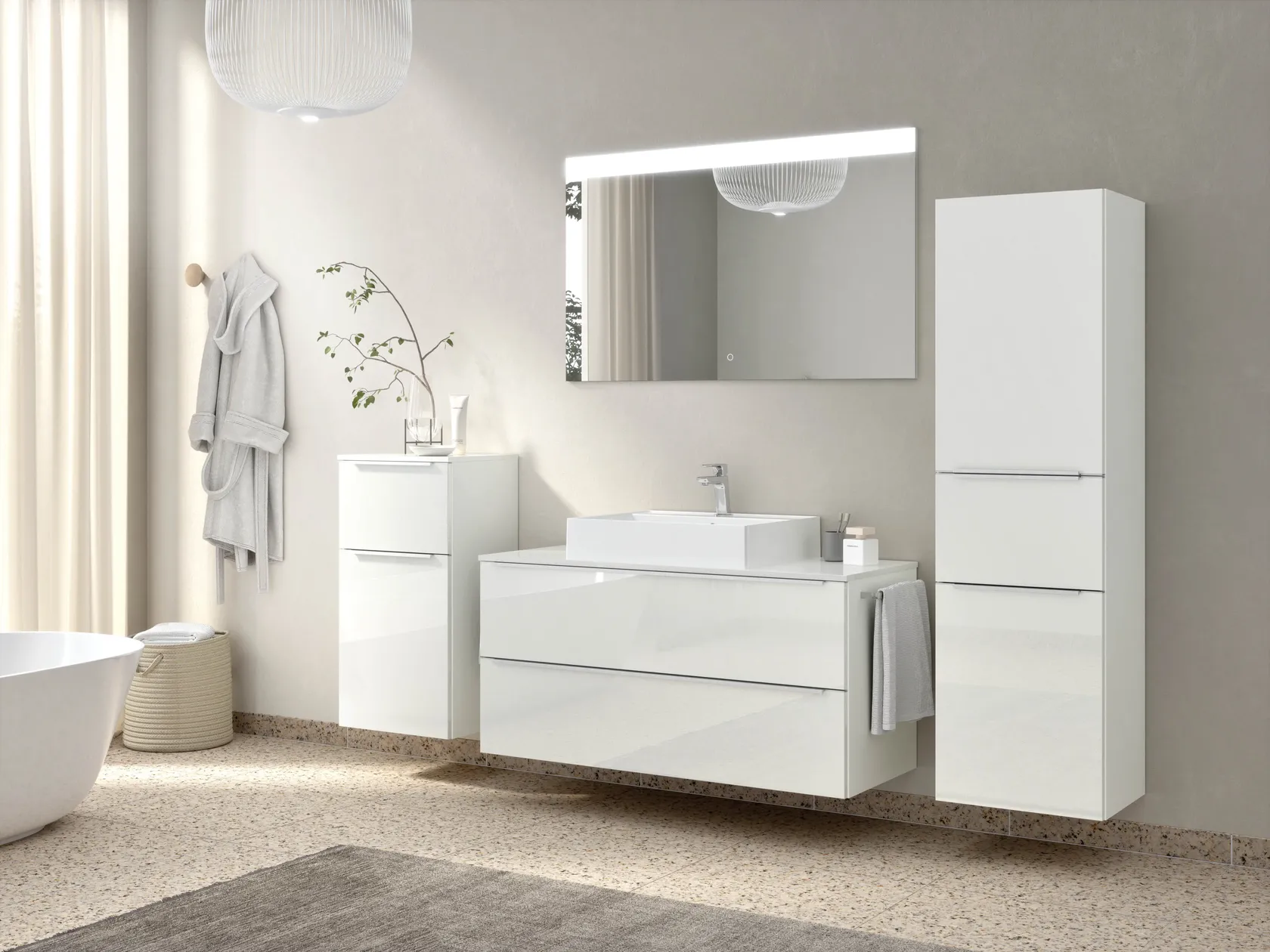 Atlas Ensemble sous vasque avec miroir 3