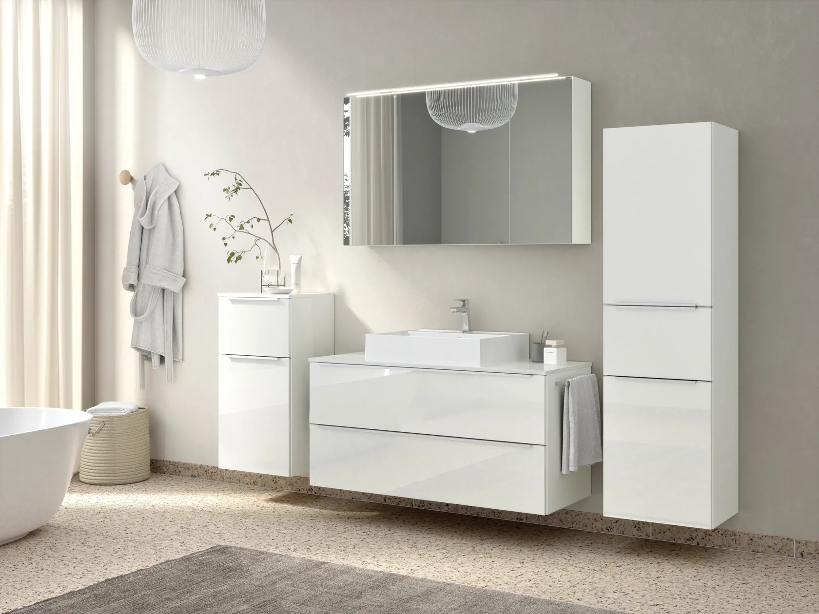 Atlas Ensemble sous vasque avec miroir 7