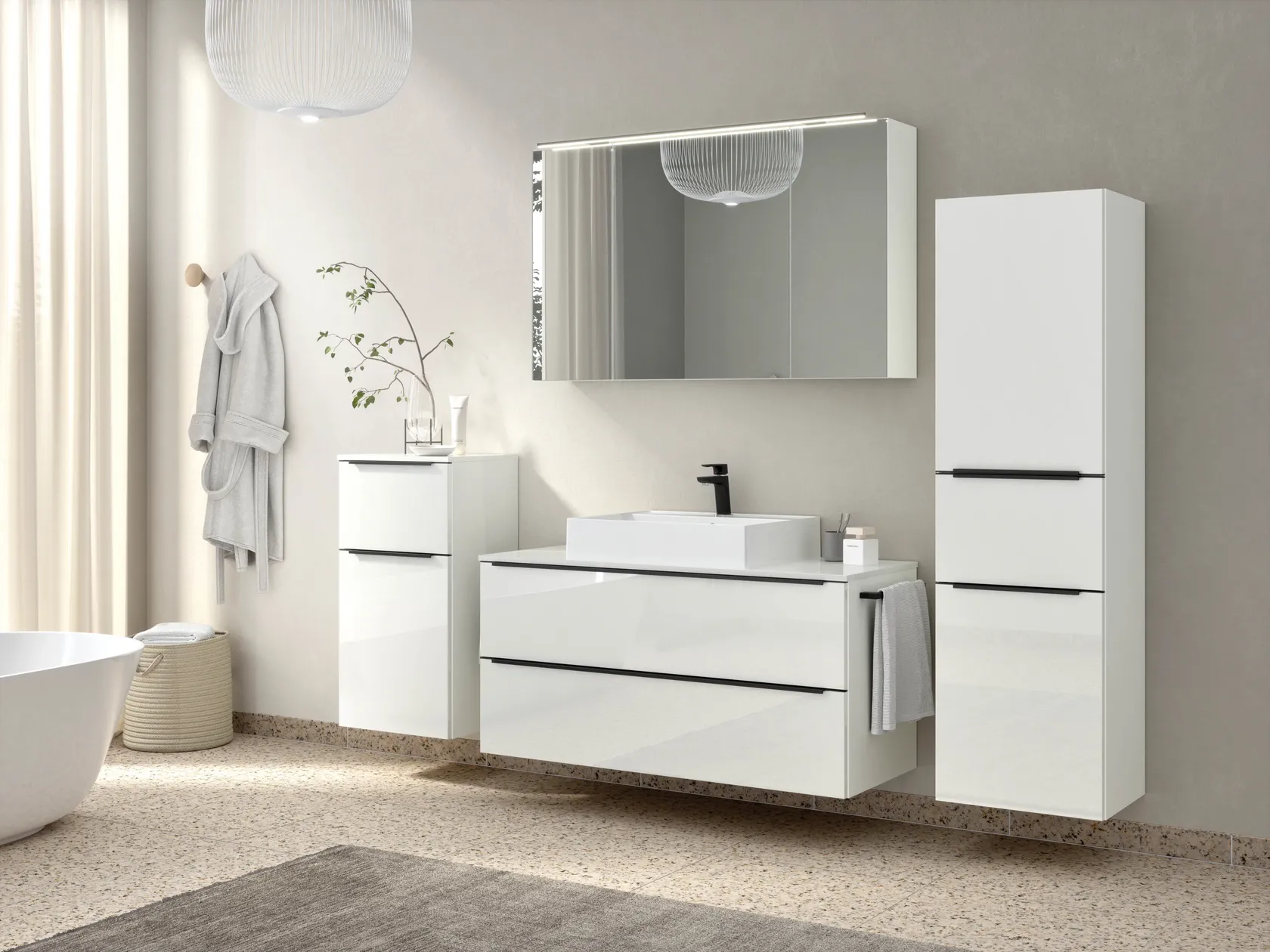 Atlas Ensemble sous vasque avec miroir 5