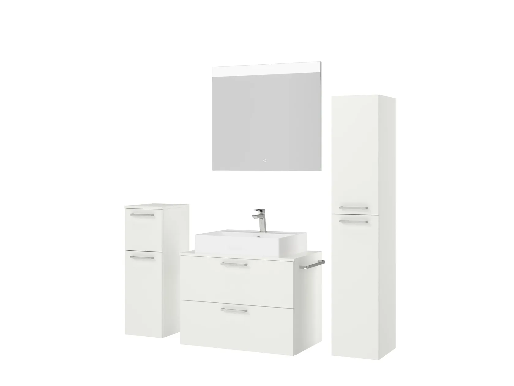 Atlas Ensemble sous vasque avec miroir et colonnes 5