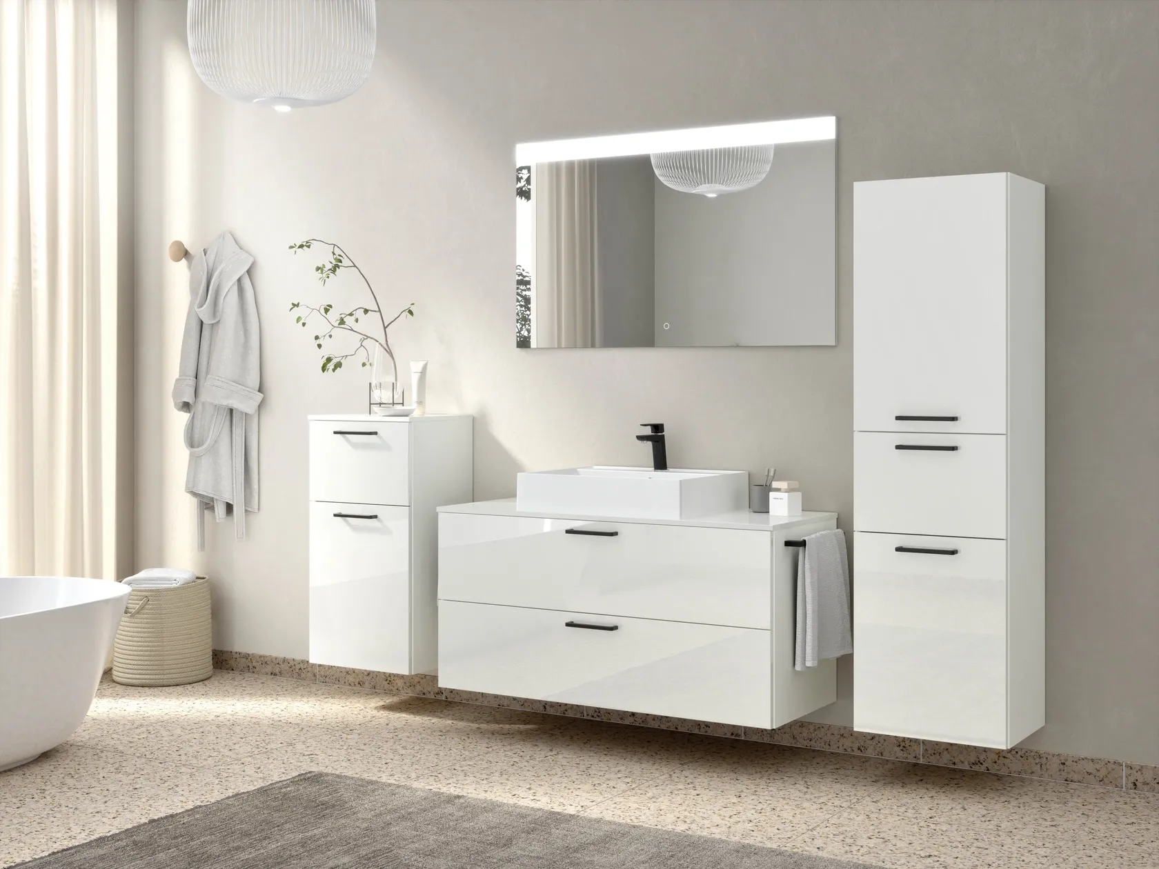 Atlas Ensemble sous vasque avec miroir 3