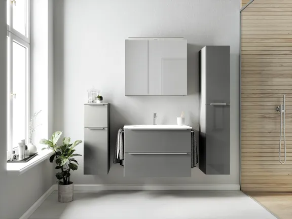 Atlas Ensemble sous vasque avec miroir et colonnes