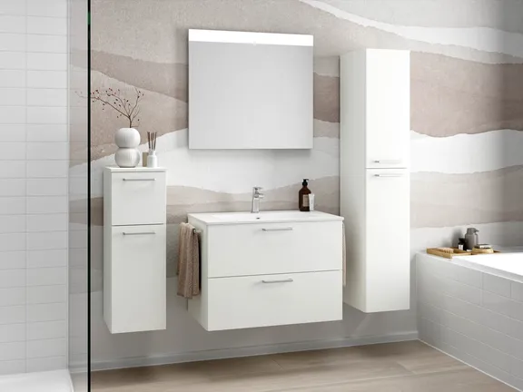 Atlas Ensemble sous vasque avec miroir et colonnes