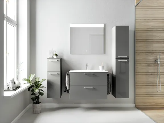 Atlas Ensemble sous vasque avec miroir et colonnes