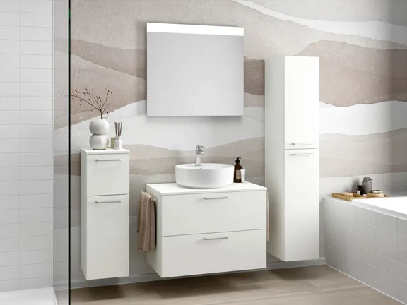 Atlas Ensemble sous vasque avec miroir et colonnes