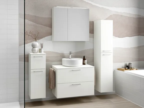 Atlas Ensemble sous vasque avec miroir et colonnes