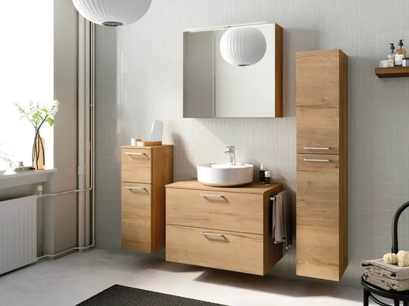 Atlas Ensemble sous vasque avec miroir et colonnes