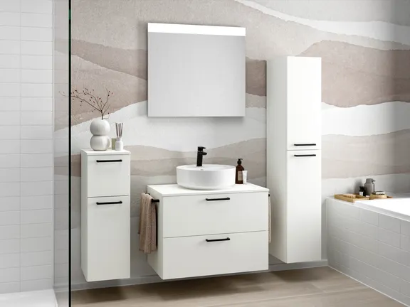 Atlas Ensemble sous vasque avec miroir et colonnes