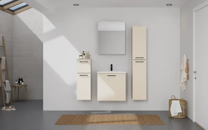 Atlas Ensemble sous vasque avec miroir et colonnes