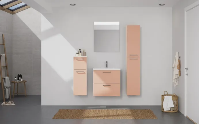 Atlas Ensemble sous vasque avec miroir et colonnes