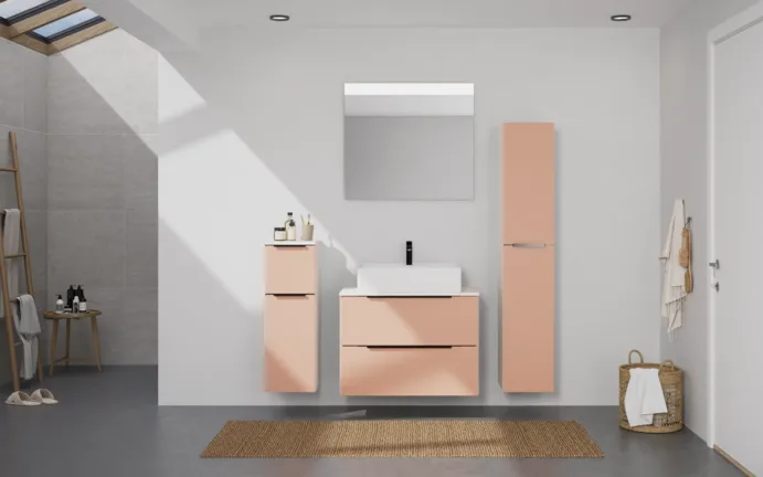 Atlas Ensemble sous vasque avec miroir et colonnes