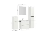 Atlas Ensemble sous vasque avec miroir et colonnes 4