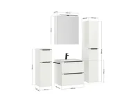 Atlas Ensemble sous vasque avec miroir et colonnes 4