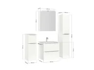 Atlas Ensemble sous vasque avec miroir et colonnes 4