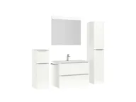 Atlas Ensemble sous vasque avec miroir et colonnes 3