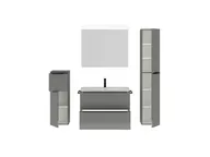 Atlas Ensemble sous vasque avec miroir et colonnes 2