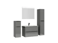 Atlas Ensemble sous vasque avec miroir et colonnes 3