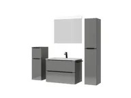 Atlas Ensemble sous vasque avec miroir et colonnes 5