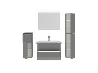 Atlas Ensemble sous vasque avec miroir et colonnes 2