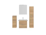 Atlas Ensemble sous vasque avec miroir et colonnes 1