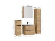 Atlas Ensemble sous vasque avec miroir et colonnes 4