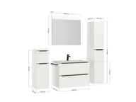 Atlas Ensemble sous vasque avec miroir et colonnes 4