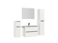 Atlas Ensemble sous vasque avec miroir et colonnes 3