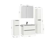 Atlas Ensemble sous vasque avec miroir et colonnes 4