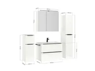 Atlas Ensemble sous vasque avec miroir et colonnes 4